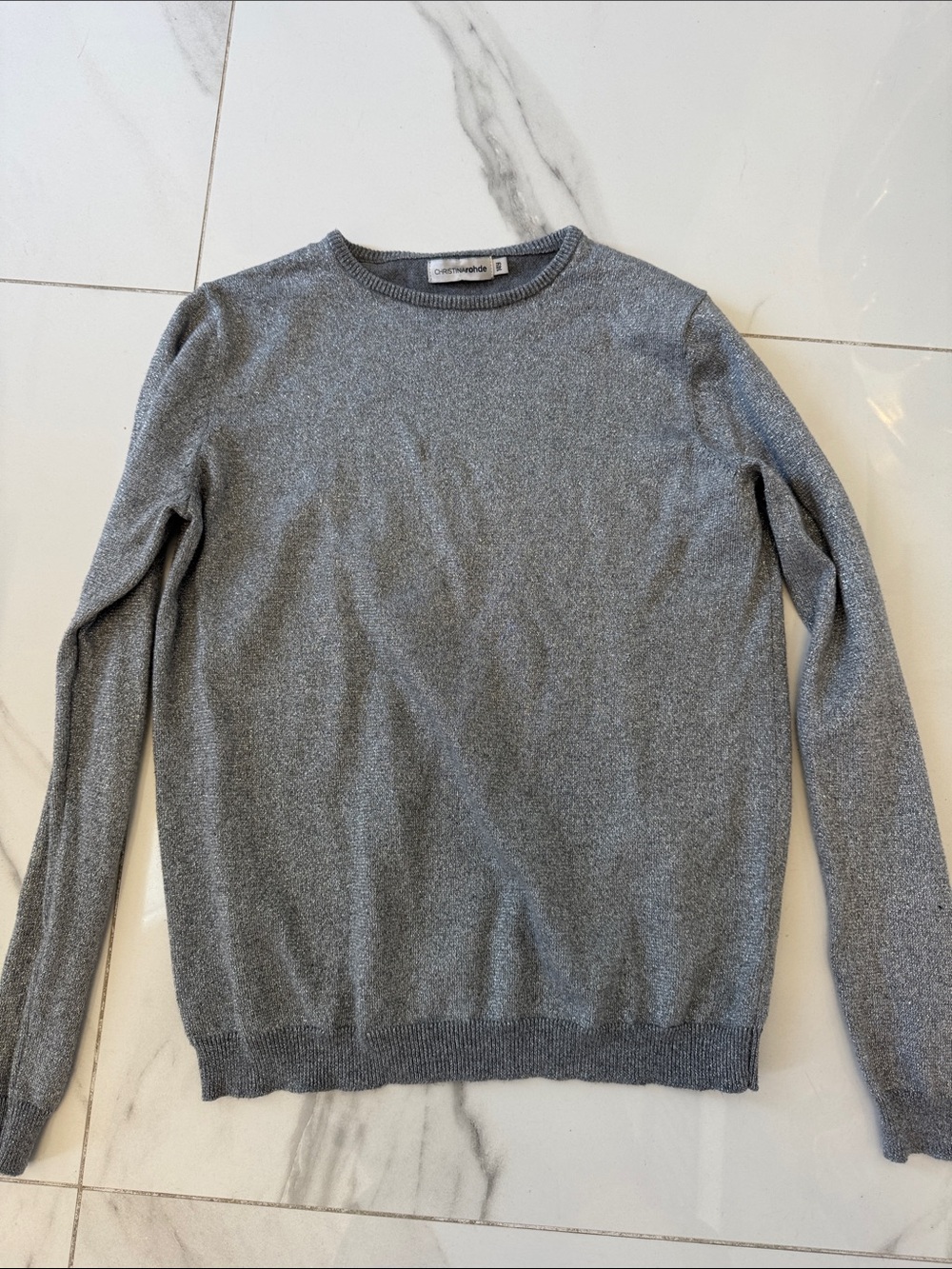 Christina Rhode gray sparkle sweater